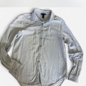 Forever 21 Sky Blue Denim Shirt
